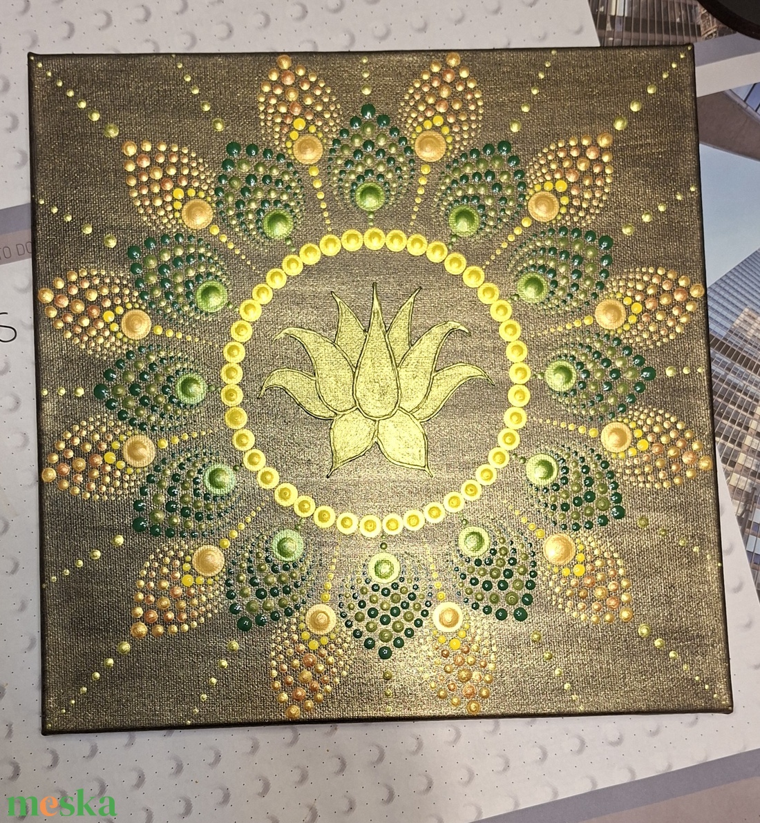 Egészség mandala 30x30 cm - otthon & életmód - dekoráció - spiritualitás - mandala - Meska.hu