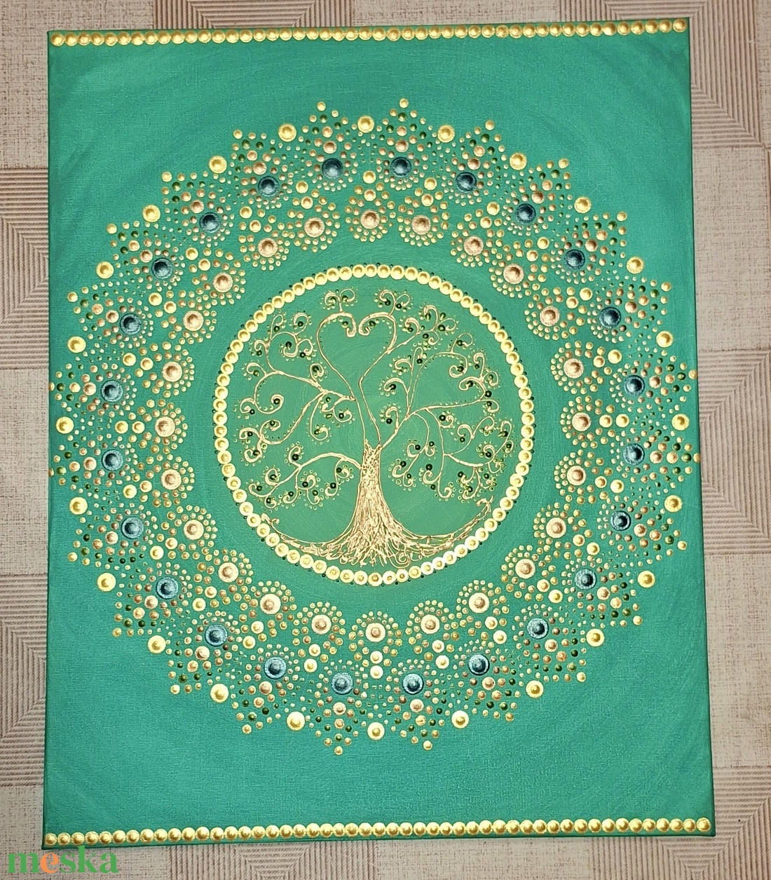 A bőséges élet mandalája 40x50cm  - otthon & életmód - dekoráció - spiritualitás - mandala - Meska.hu