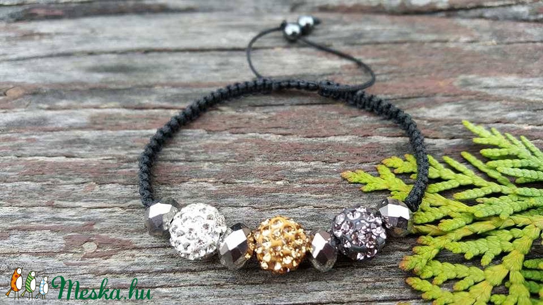 Shamballa karkötő - ékszer - karkötő - bogyós karkötő - Meska.hu