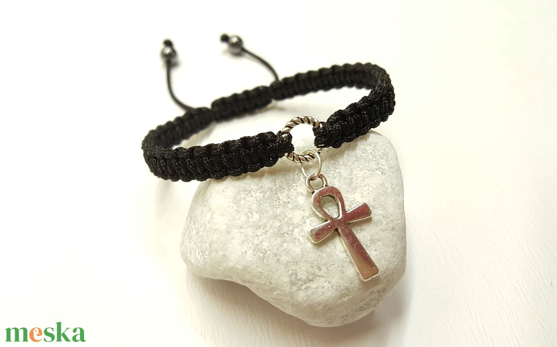 Ankh kereszt karkötő - ékszer - karkötő - charm karkötő - Meska.hu