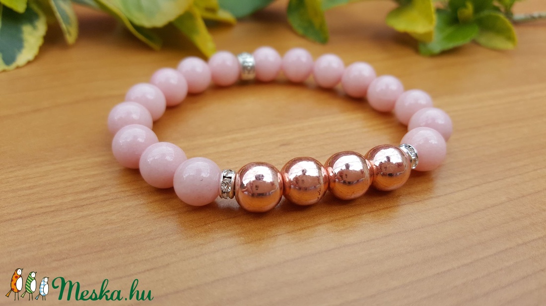 Jáde karkötő rose gold hematittal - - Meska.hu Jáde karkötő rose gold hematittal - - Meska.hu