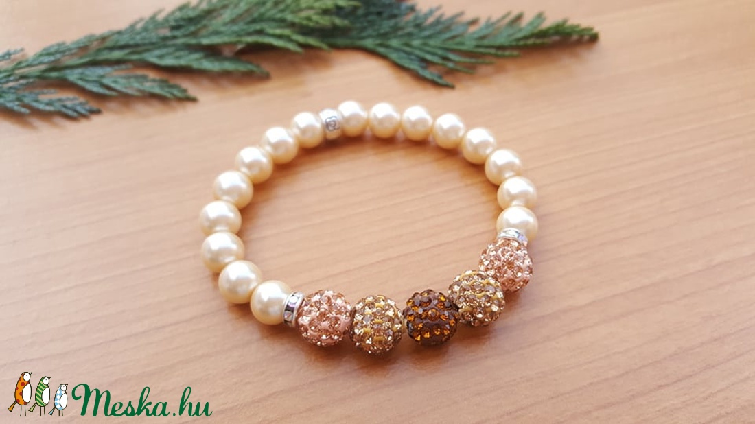 Tekla gyöngy karkötő - ékszer - karkötő - bogyós karkötő - Meska.hu