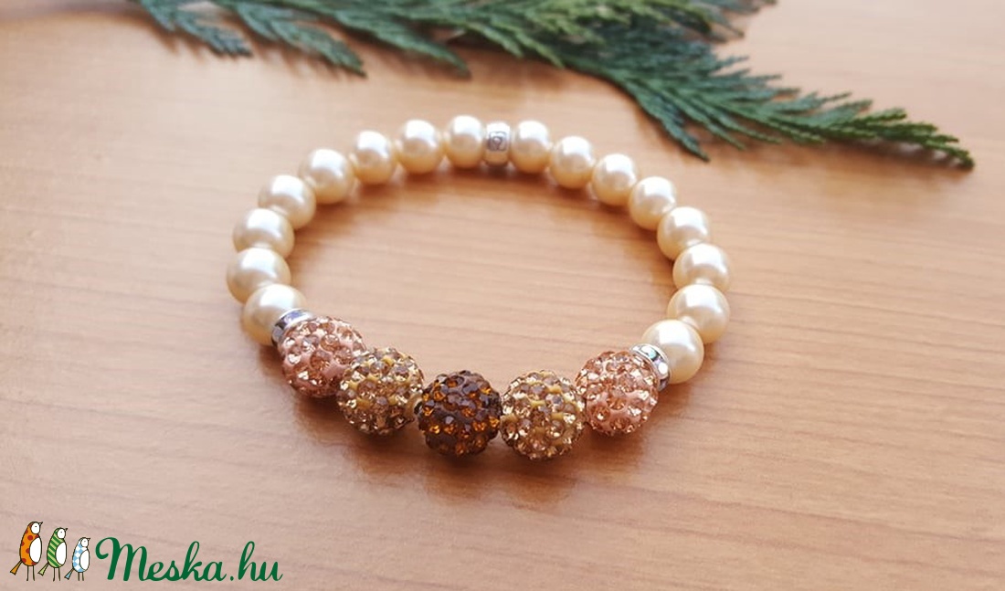 Tekla gyöngy karkötő - ékszer - karkötő - bogyós karkötő - Meska.hu