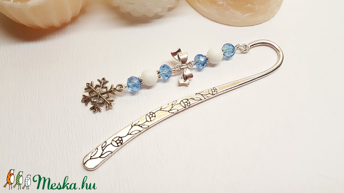 Hópehely könyvjelző - könyv & zene - könyvjelző - Meska.hu