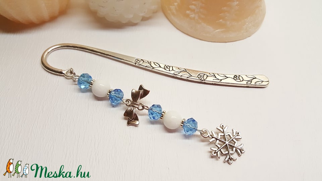 Hópehely könyvjelző - könyv & zene - könyvjelző - Meska.hu