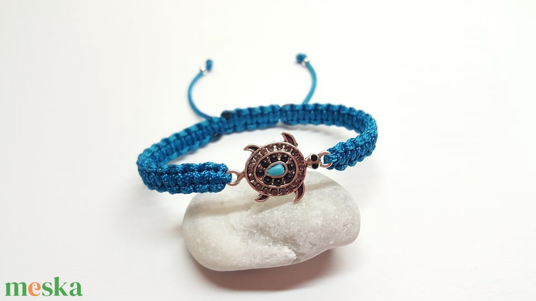 Teknős karkötő - ékszer - karkötő - fonott karkötő - Meska.hu