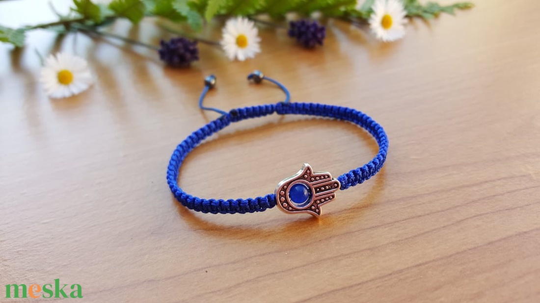 Védelem karkötő ; Hamsa karkötő - ékszer - karkötő - fonott karkötő - Meska.hu Védelem karkötő ; Hamsa karkötő - ékszer - karkötő - fonott karkötő - Meska.hu