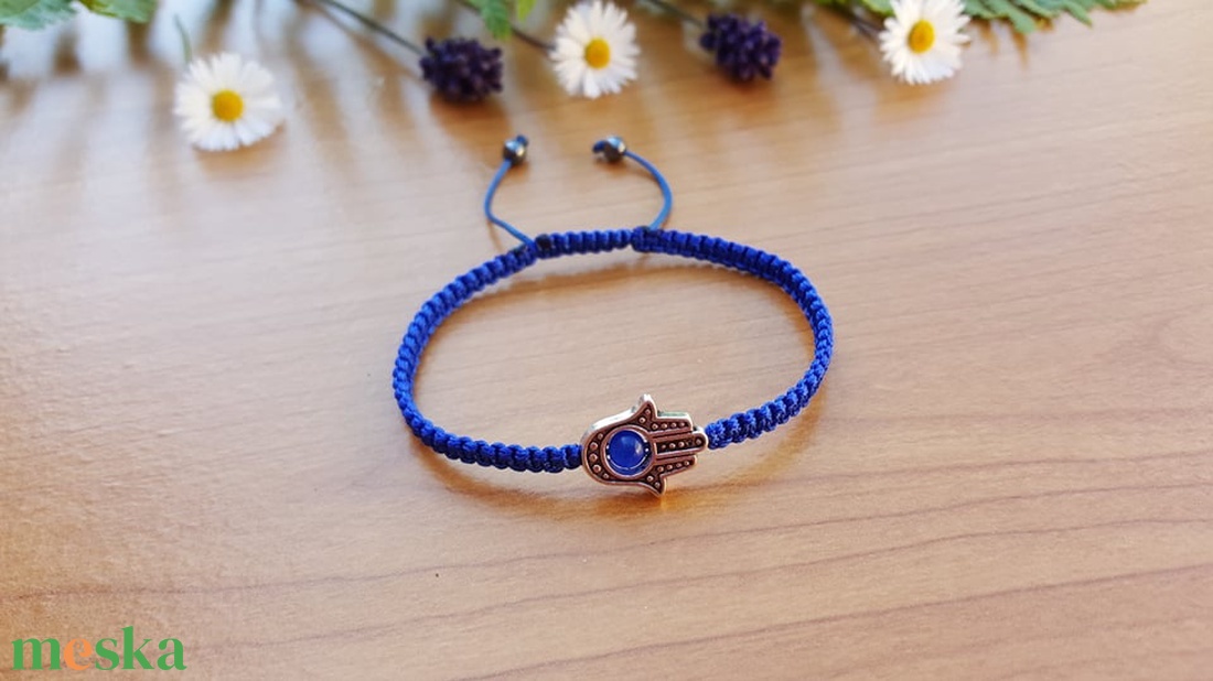 Védelem karkötő ; Hamsa karkötő - ékszer - karkötő - fonott karkötő - Meska.hu Védelem karkötő ; Hamsa karkötő - ékszer - karkötő - fonott karkötő - Meska.hu