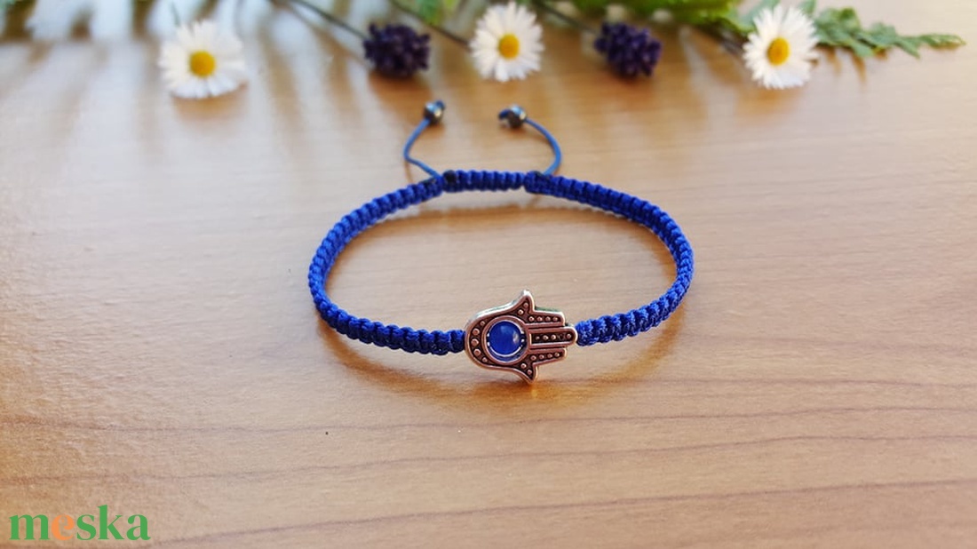 Védelem karkötő ; Hamsa karkötő - ékszer - karkötő - fonott karkötő - Meska.hu Védelem karkötő ; Hamsa karkötő - ékszer - karkötő - fonott karkötő - Meska.hu