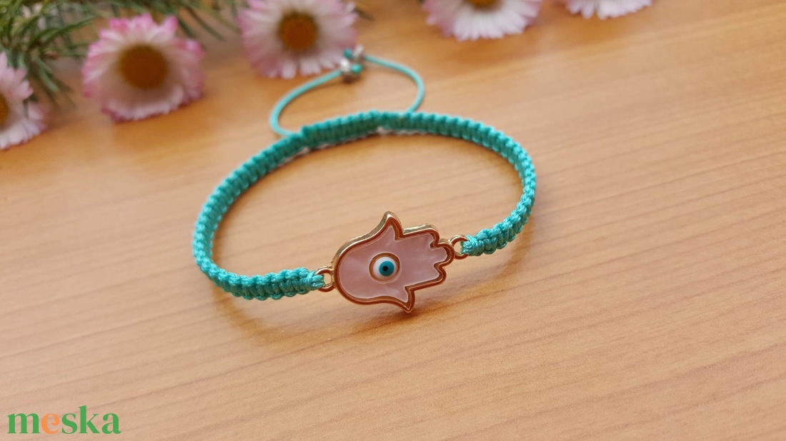 Hamsa karkötő ; Védelem karkötő - ékszer - karkötő - fonott karkötő - Meska.hu Hamsa karkötő ; Védelem karkötő - ékszer - karkötő - fonott karkötő - Meska.hu