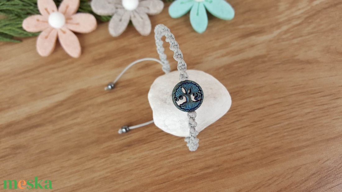 Életfa karkötő - ékszer - karkötő - fonott karkötő - Meska.hu