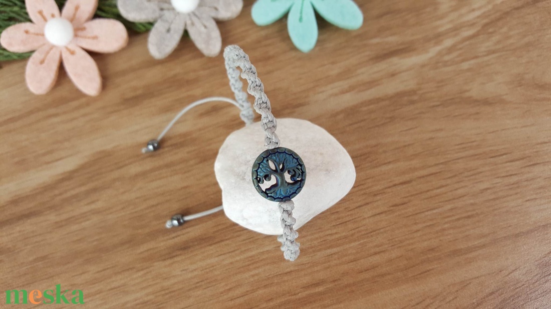 Életfa karkötő - ékszer - karkötő - fonott karkötő - Meska.hu