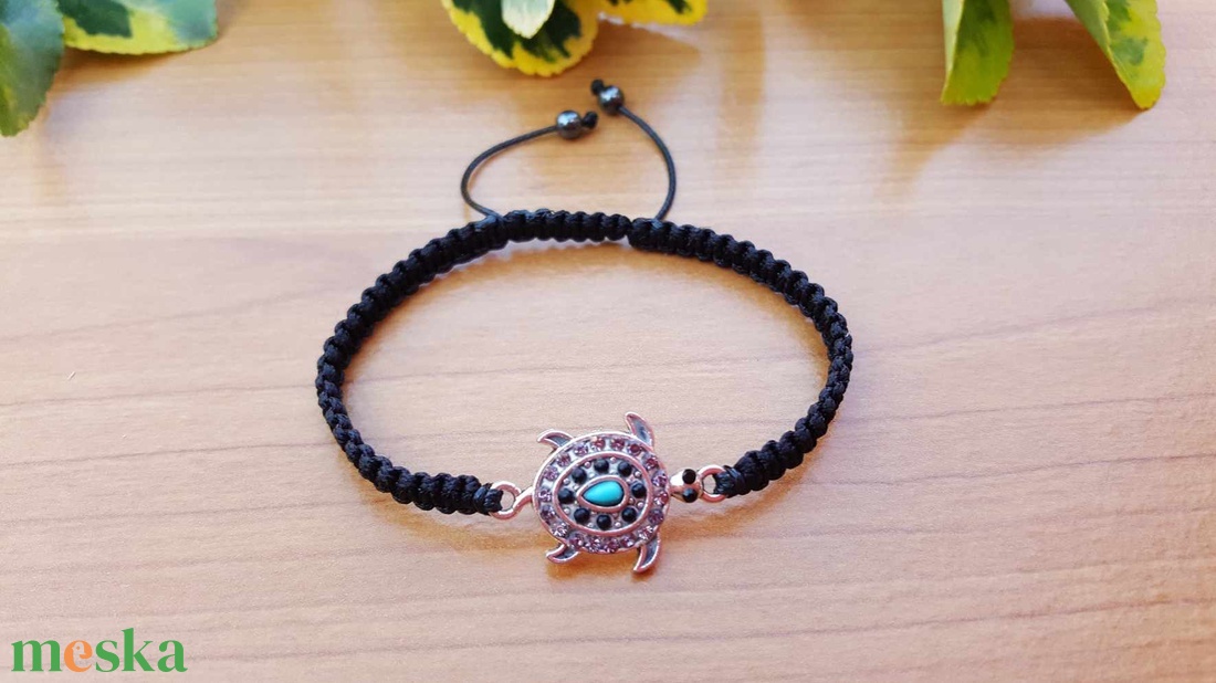 Teknős karkötő - ékszer - karkötő - fonott karkötő - Meska.hu