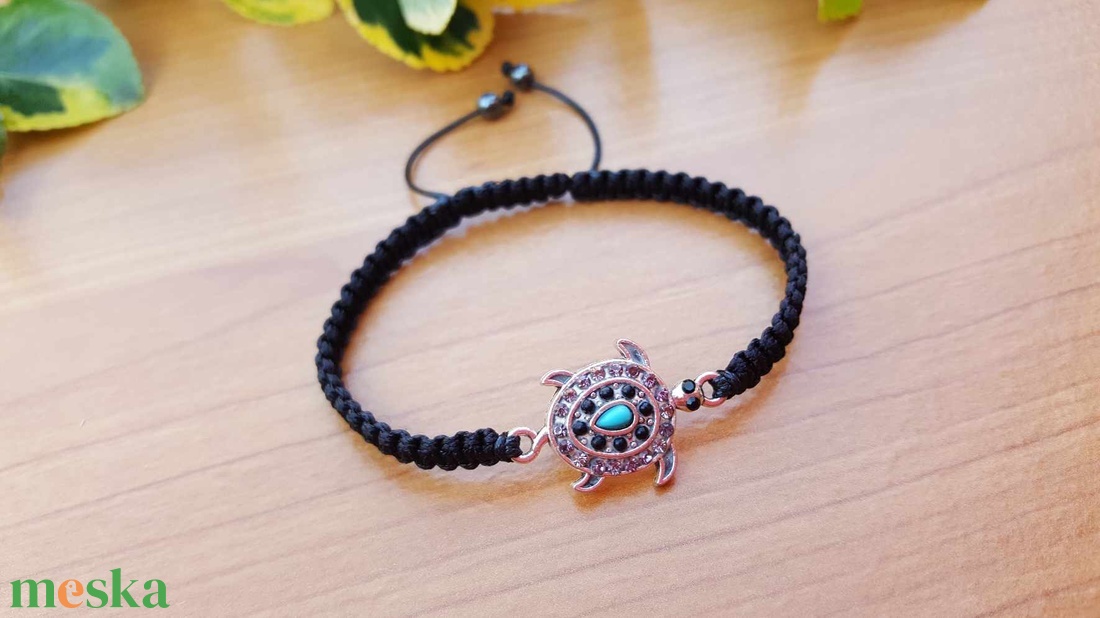 Teknős karkötő - ékszer - karkötő - fonott karkötő - Meska.hu