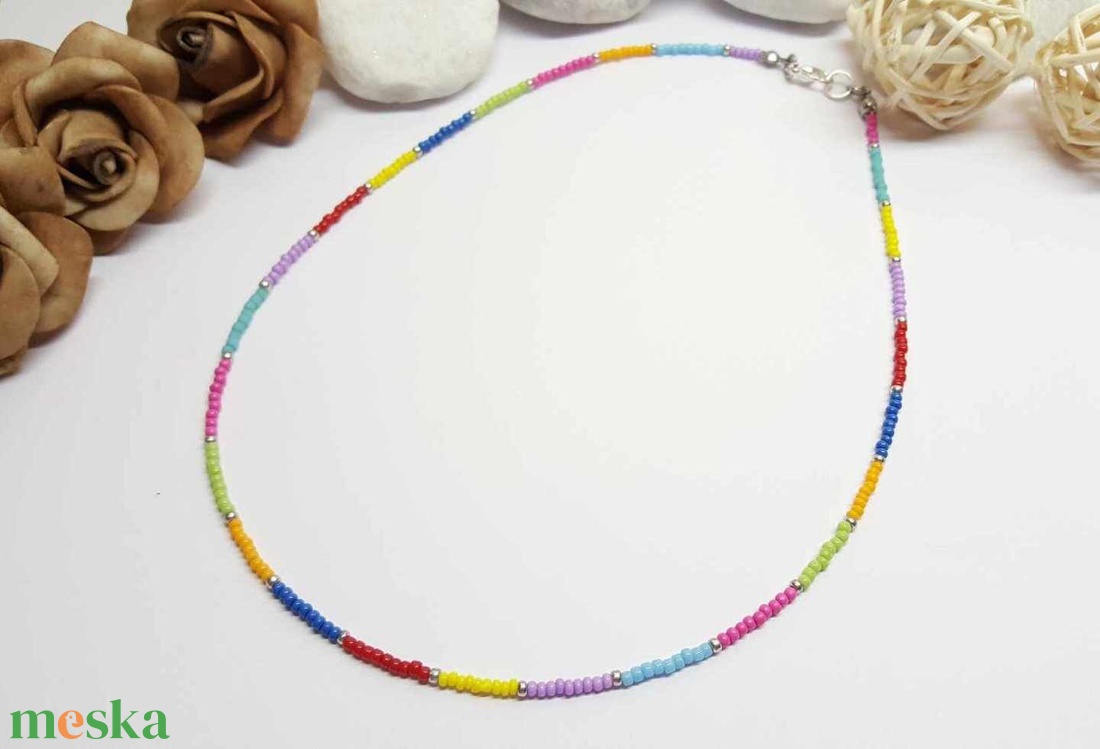 Színes choker nyaklánc - ékszer - nyaklánc - gyöngyös nyaklánc - Meska.hu Színes choker nyaklánc - ékszer - nyaklánc - gyöngyös nyaklánc - Meska.hu