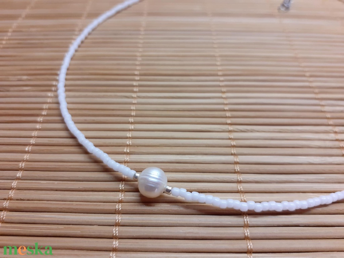 Egy szem gyöngy - choker nyaklánc - ékszer - nyaklánc - gyöngyös nyaklánc - Meska.hu