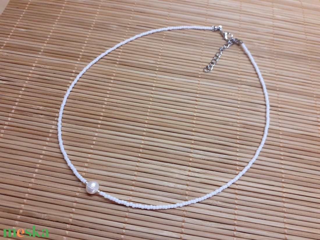 Egy szem gyöngy - choker nyaklánc - ékszer - nyaklánc - gyöngyös nyaklánc - Meska.hu