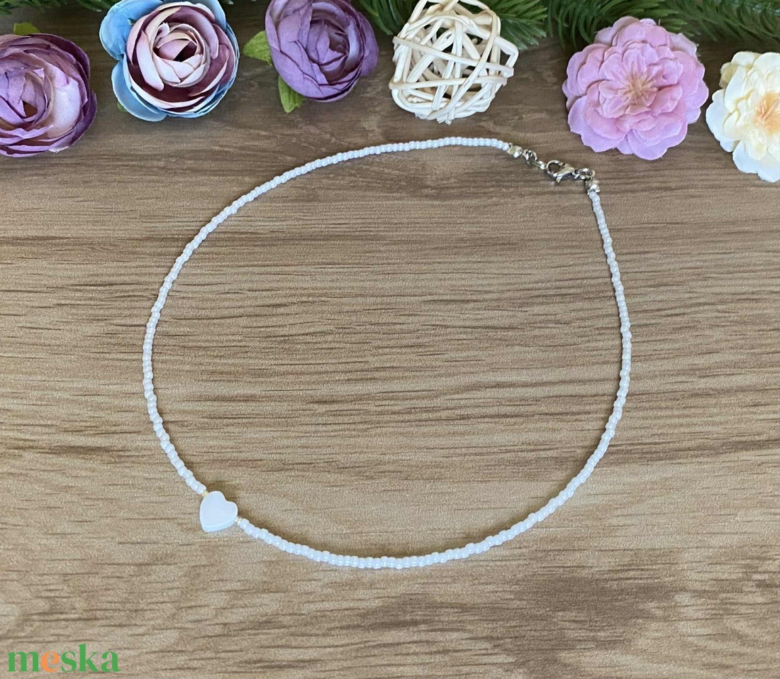 Choker nyaklánc - Rövid nyaklánc - ékszer - nyaklánc - gyöngyös nyaklánc - Meska.hu