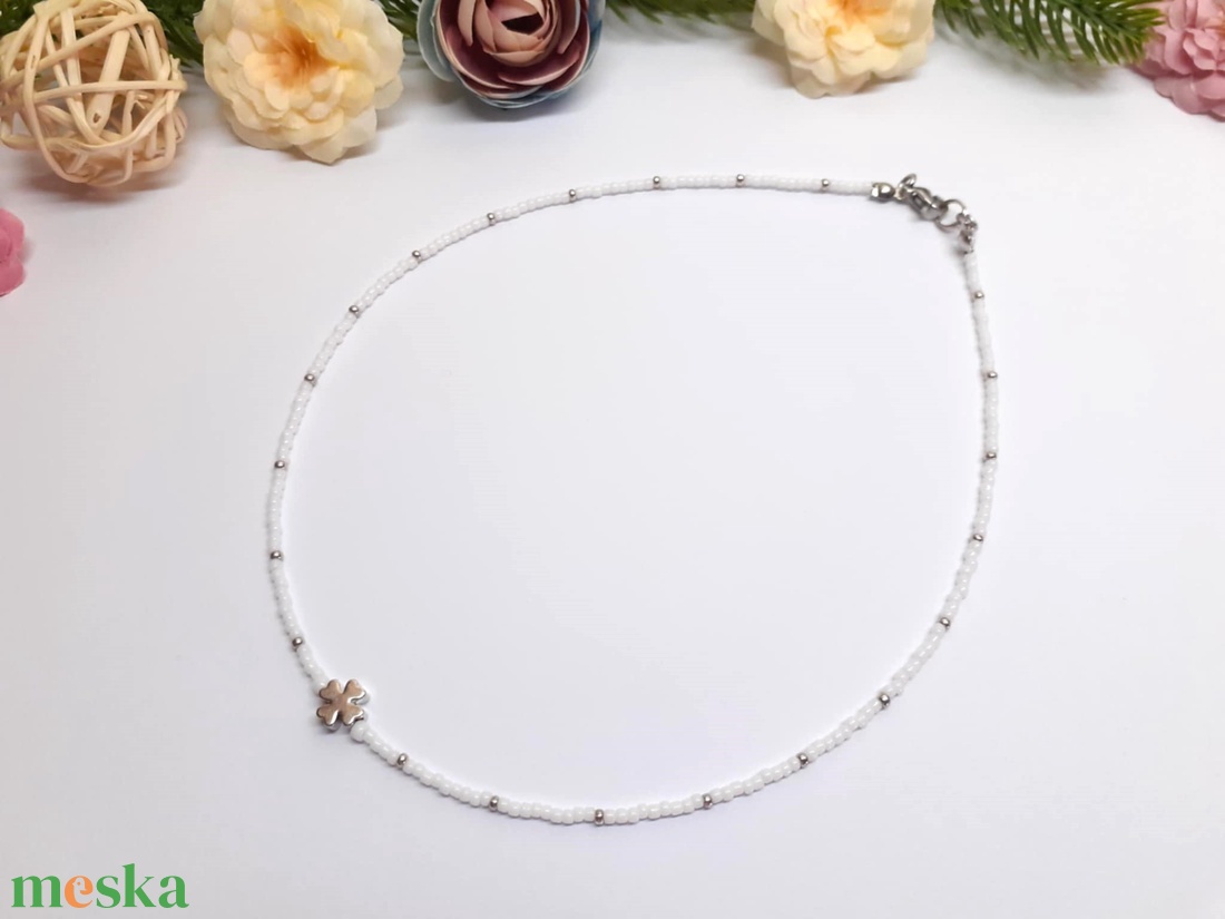 Choker nyaklánc ; Rövid nyaklánc - ékszer - nyaklánc - gyöngyös nyaklánc - Meska.hu