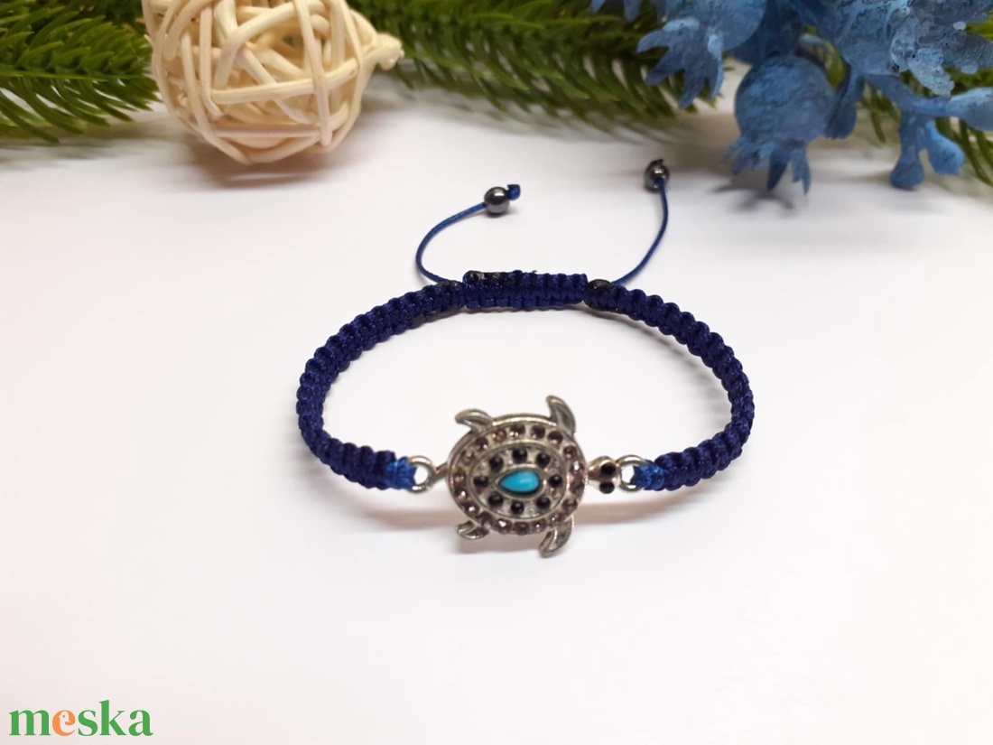 Teknős karkötő - ékszer - karkötő - fonott karkötő - Meska.hu