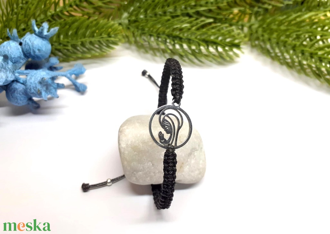 Szűz Mária karkötő - ékszer - karkötő - fonott karkötő - Meska.hu