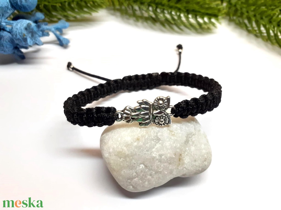 Bagoly karkötő - ékszer - karkötő - fonott karkötő - Meska.hu