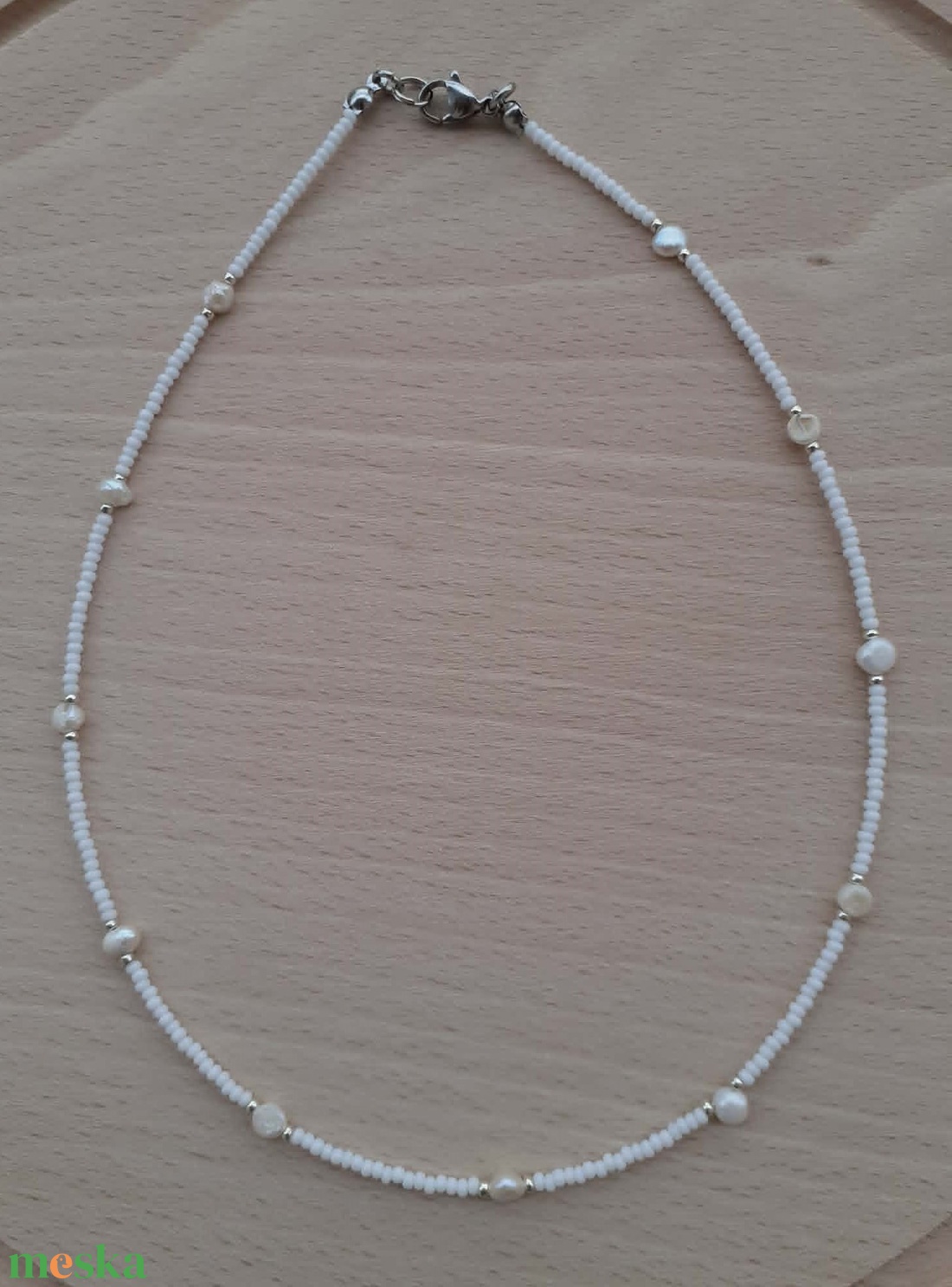 Choker nyaklánc - Rövid nyaklánc -  40,5 cm hosszú  - ékszer - nyaklánc - gyöngyös nyaklánc - Meska.hu