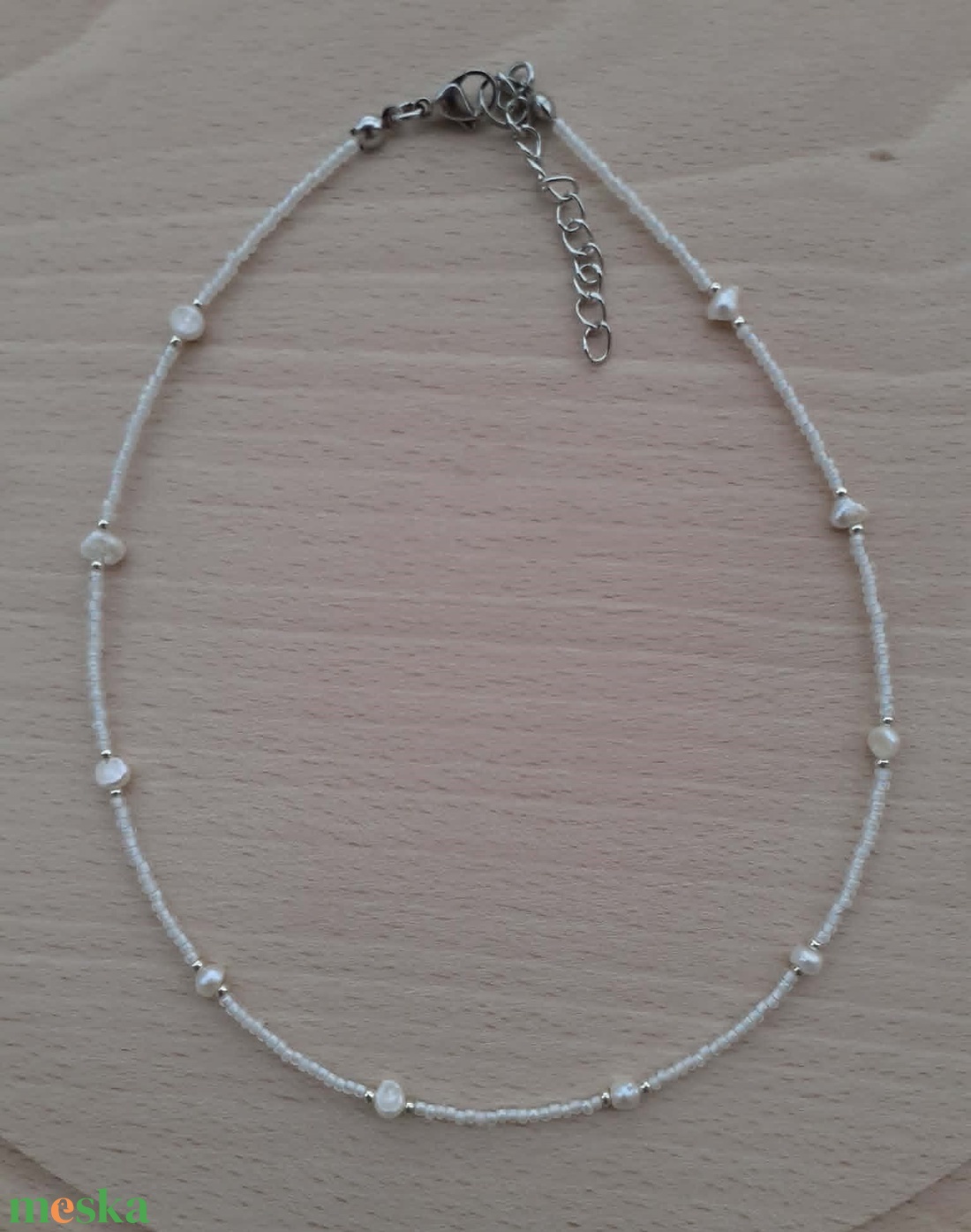 Choker nyaklánc - Rövid nyaklánc - 38 cm hosszú  - ékszer - nyaklánc - gyöngyös nyaklánc - Meska.hu
