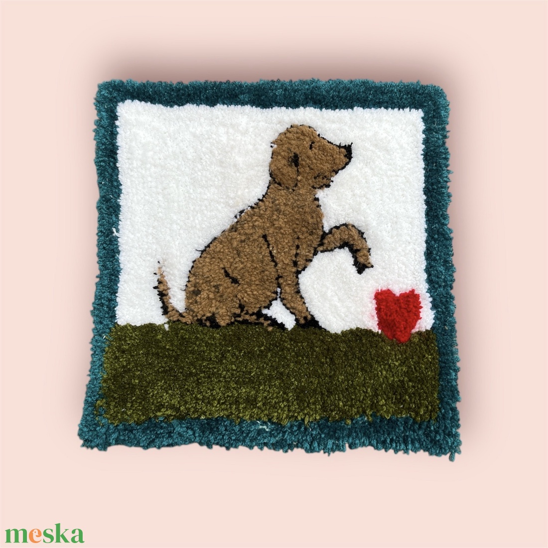 Állatszőrrel kevert ( chiengora ) fonalból készült tufting szőnyeg - otthon & életmód - lakástextil - szőnyeg - más típusú szőnyeg - Meska.hu