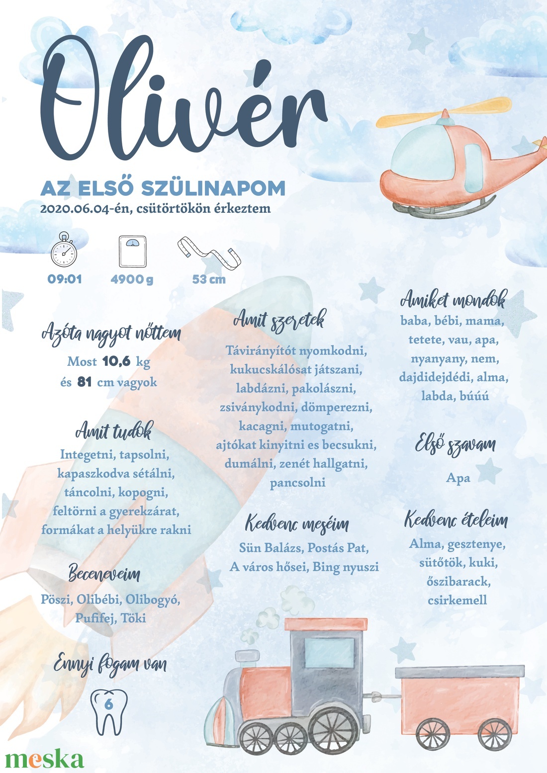 Első születésnapom - Fiús baba poszter - Olivér - művészet - grafika & illusztráció - digitális - Meska.hu Első születésnapom - Fiús baba poszter - Olivér - művészet - grafika & illusztráció - digitális - Meska.hu