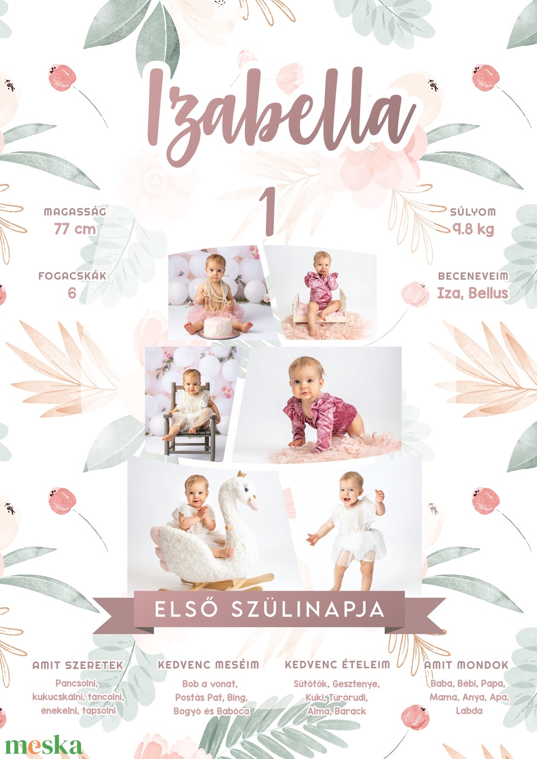 Első születésnapom - Lányos baba poszter - Izabella - művészet - grafika & illusztráció - digitális - Meska.hu Első születésnapom - Lányos baba poszter - Izabella - művészet - grafika & illusztráció - digitális - Meska.hu