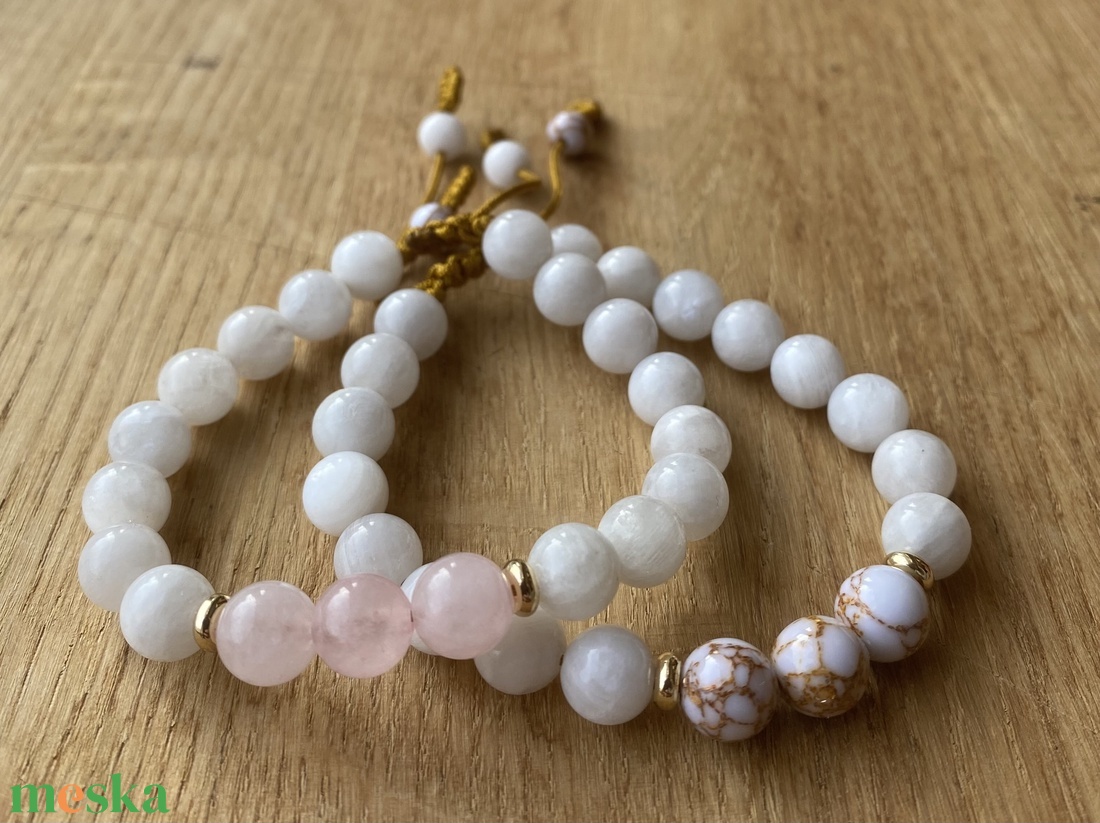 Állítható ásvány karkötő 8mm - ékszer - karkötő - gyöngyös karkötő - Meska.hu