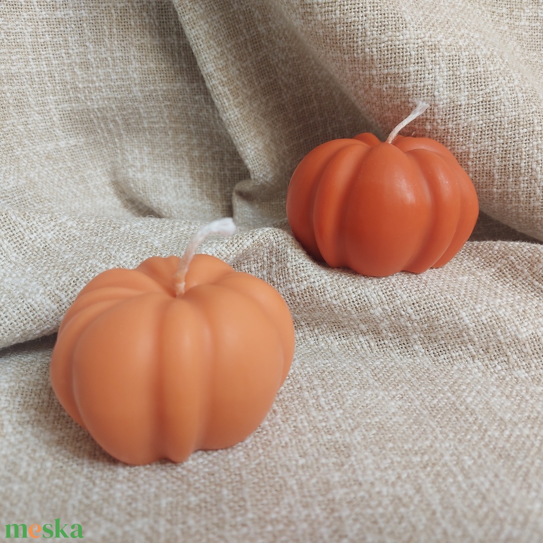 Őszi tök szójaviasz gyertya - otthon & életmód - gyertya, illat, aroma - gyertya - Meska.hu