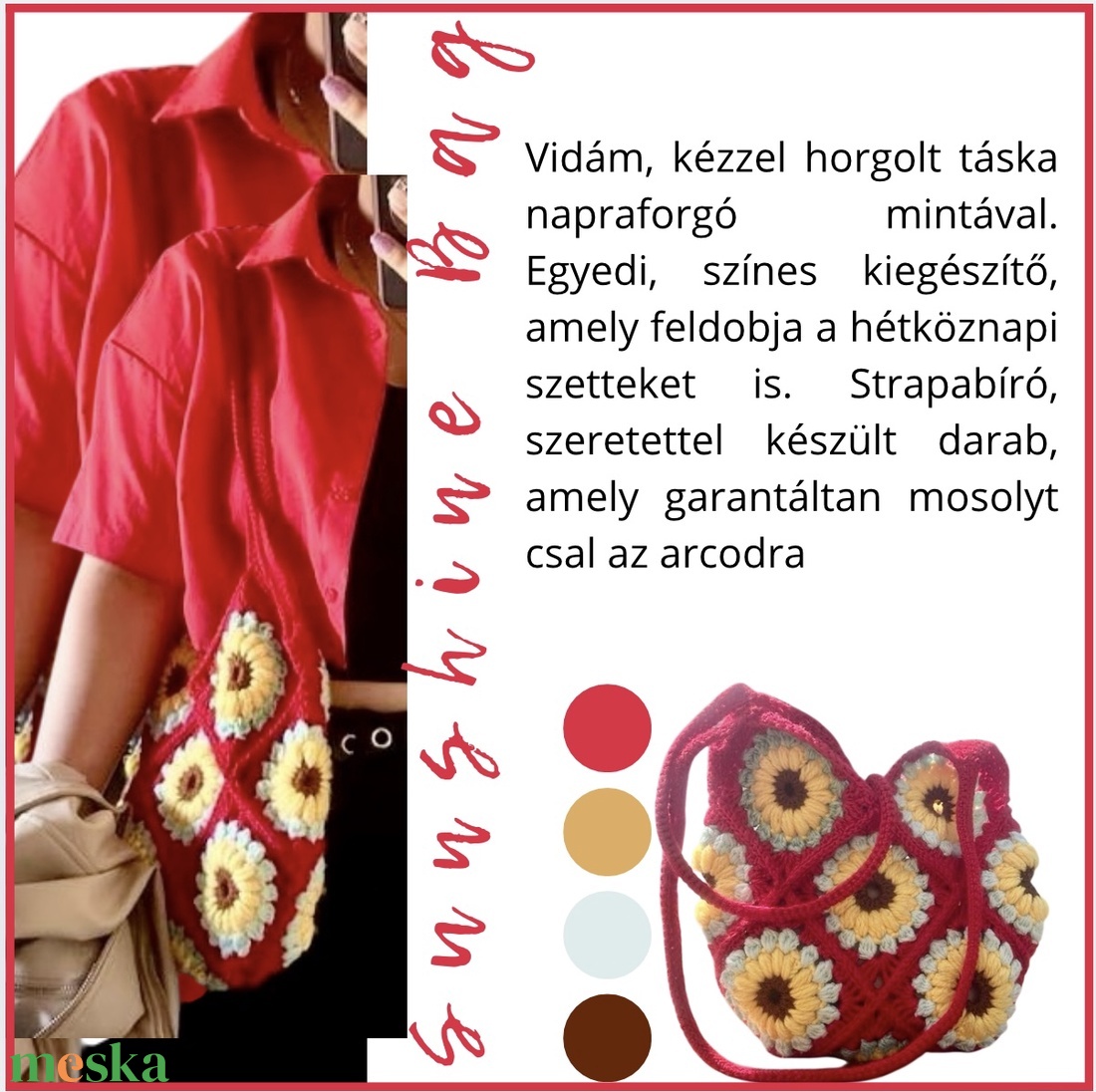 Sunshine Bag - táska & tok - kézitáska & válltáska - alkalmi táska - Meska.hu