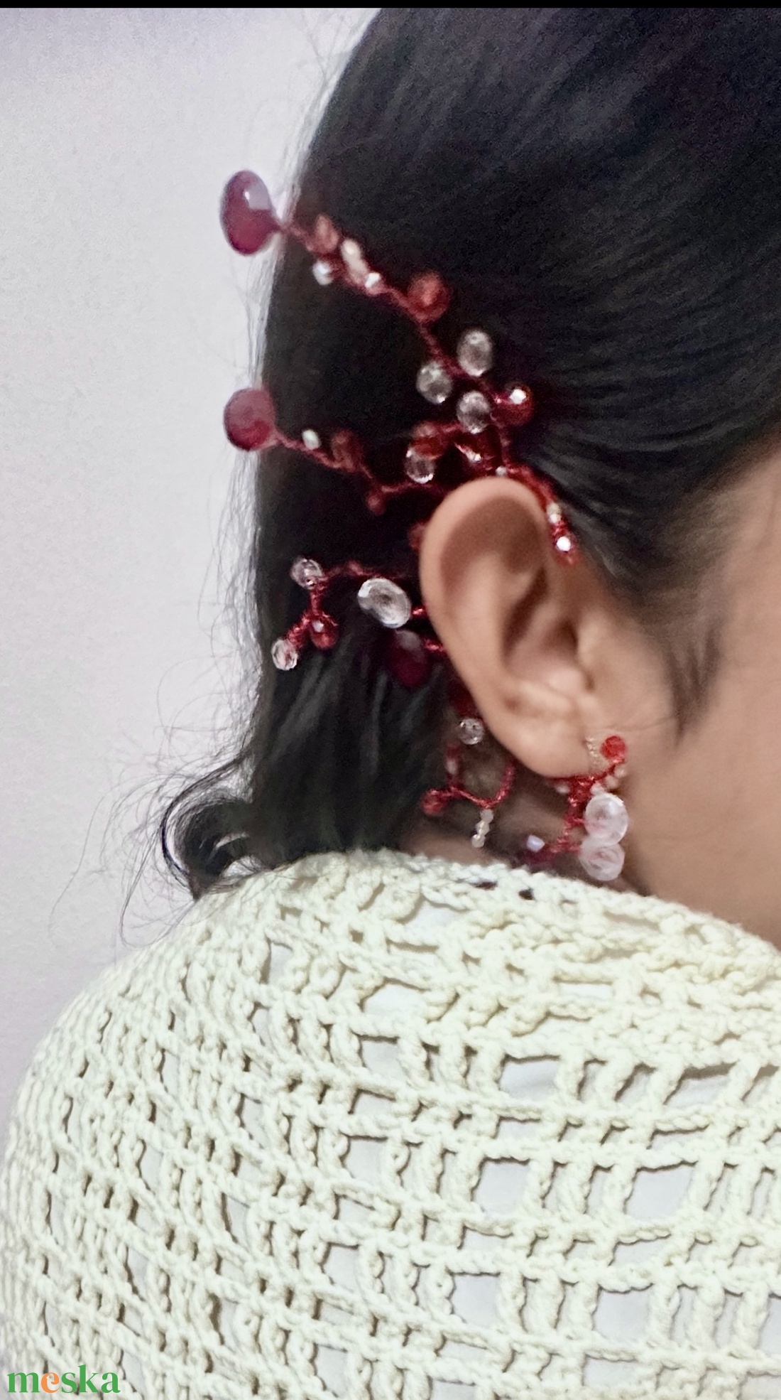 Fülékszer (lángszirom) - ékszer - ékszerszett - Meska.hu