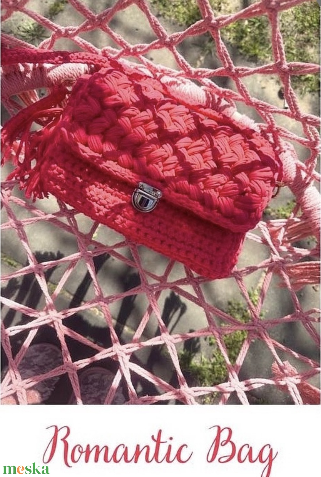 Romantic Bag � kézzel horgolt táska romantikus stílusban - táska & tok - kézitáska & válltáska - kézitáska - Meska.hu