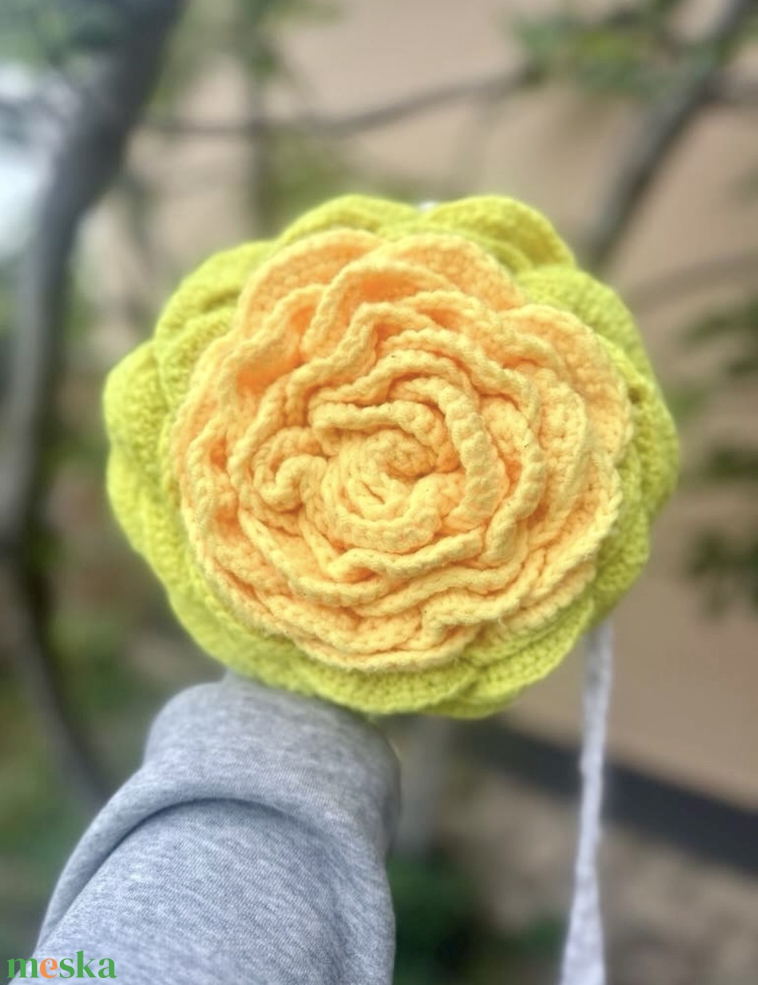 Virágformájú, horgolt kistáska � romantikus, egyedi darab - táska & tok - kézitáska & válltáska - alkalmi táska - Meska.hu