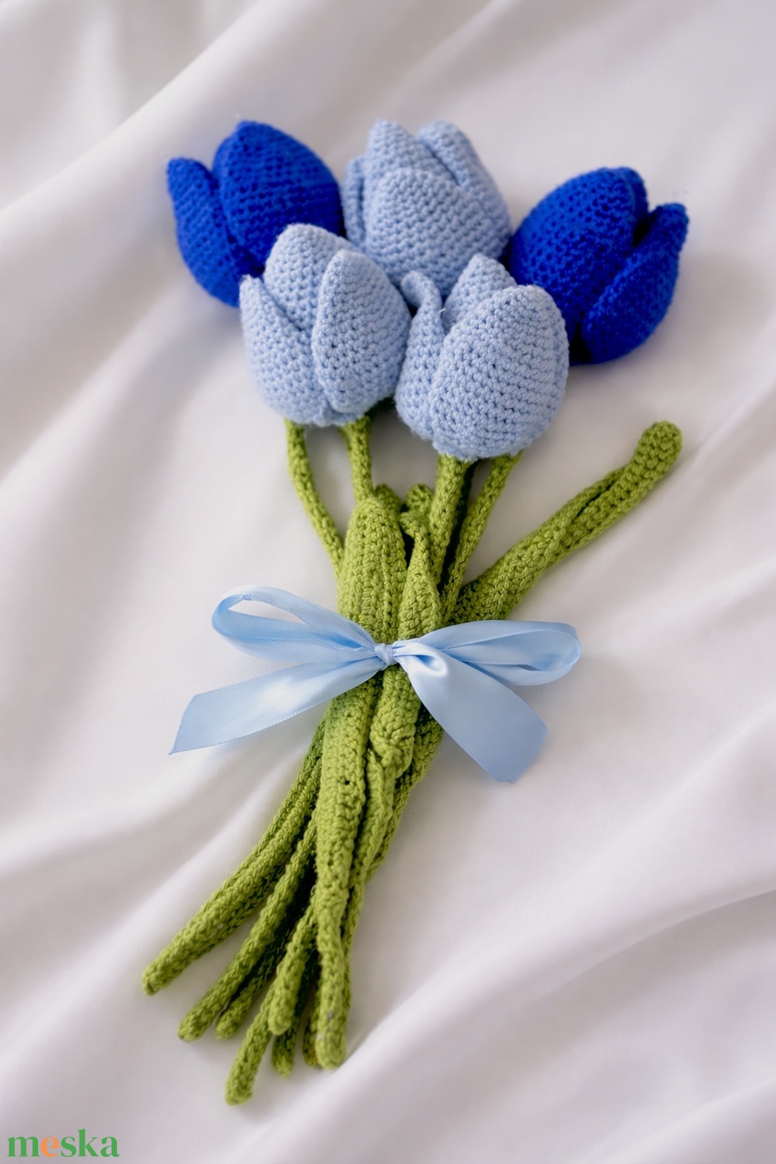 Visszafogott Horgolt Tulipán Csokor - otthon & életmód - dekoráció - asztal és polc dekoráció - asztaldísz - Meska.hu