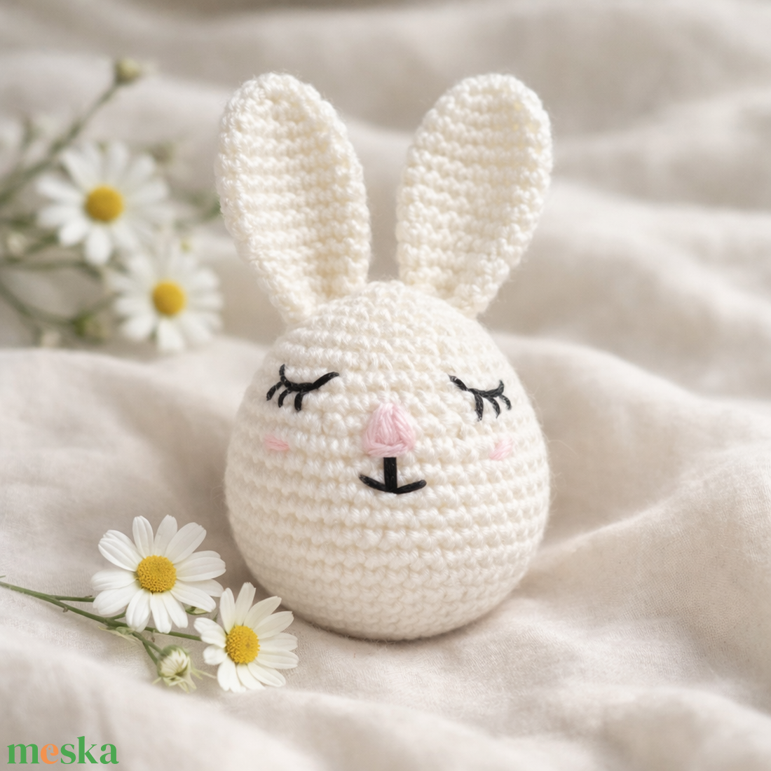 Horgolt nyuszi tojás � húsvéti dekoráció- fiú nyuszi  - otthon & életmód - dekoráció - asztal és polc dekoráció - asztaldísz - Meska.hu