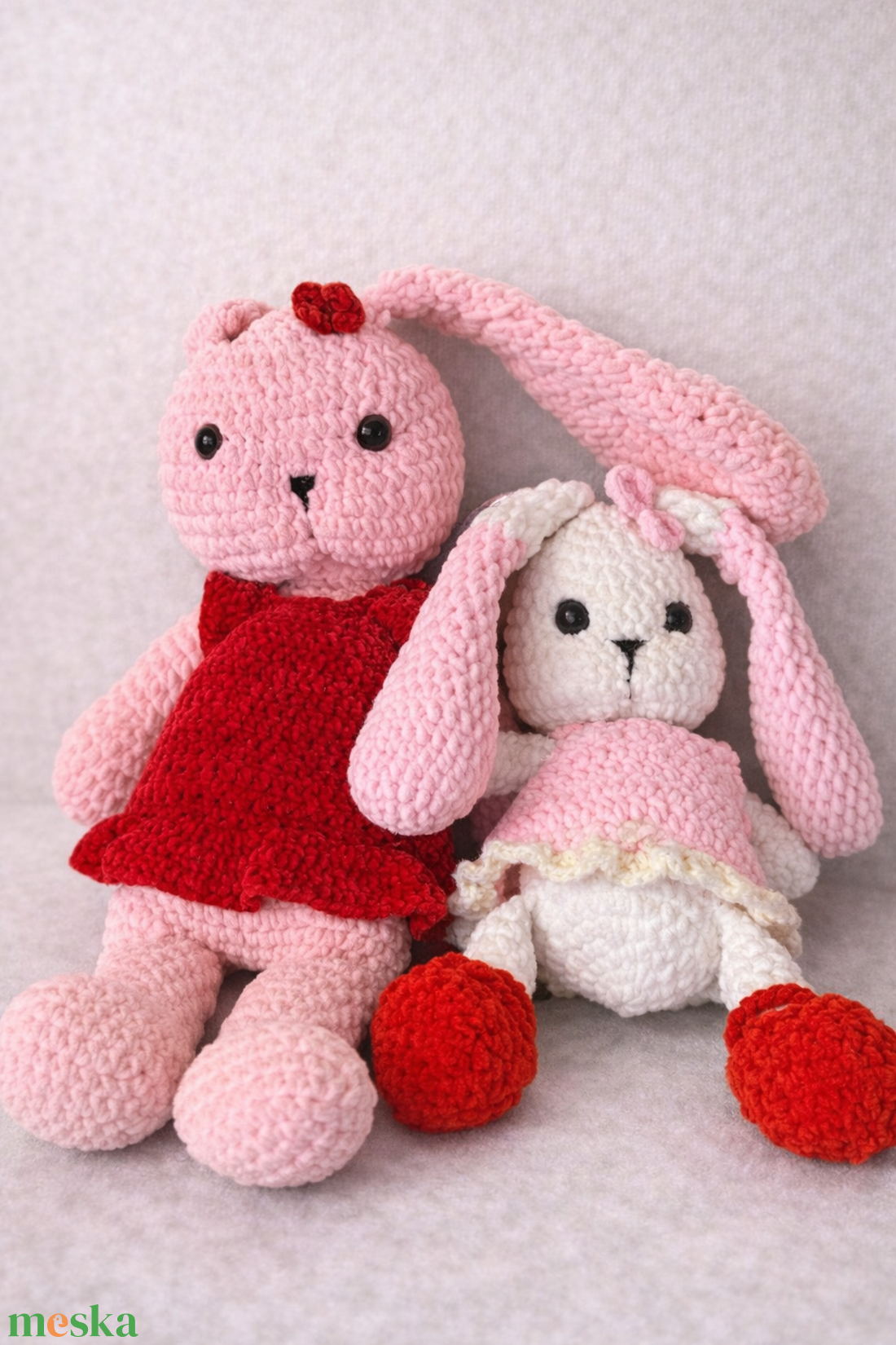 Horgolt nyuszi baba ruhával és cipővel � kézműves ajándék- amigurumi- kis nyuszika - játék & sport - plüssállat & játékfigura - nyuszi - Meska.hu