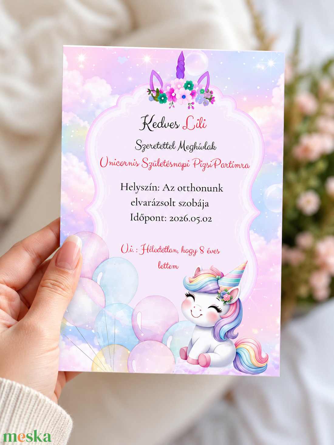Mesebeli születésnapi meghívók - K-Pop Démonvadászok, Unicornis - otthon & életmód - papír, írószer - meghívó - születésnapi meghívó - Meska.hu
