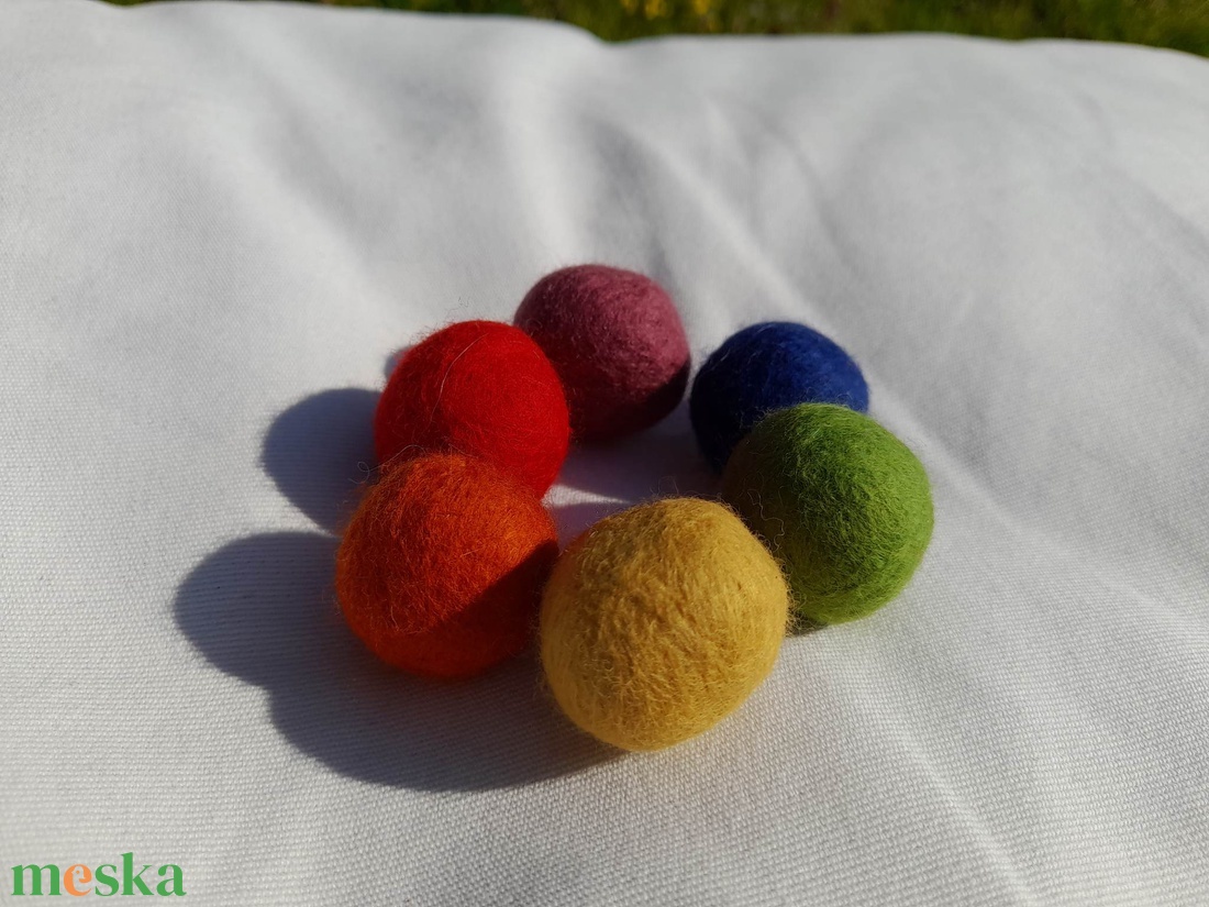 6db-os nemezgolyó szett - játék & sport - készségfejlesztő és logikai játék - montessori szivárvány, waldorf játékok - Meska.hu 6db-os nemezgolyó szett - játék & sport - készségfejlesztő és logikai játék - montessori szivárvány, waldorf játékok - Meska.hu