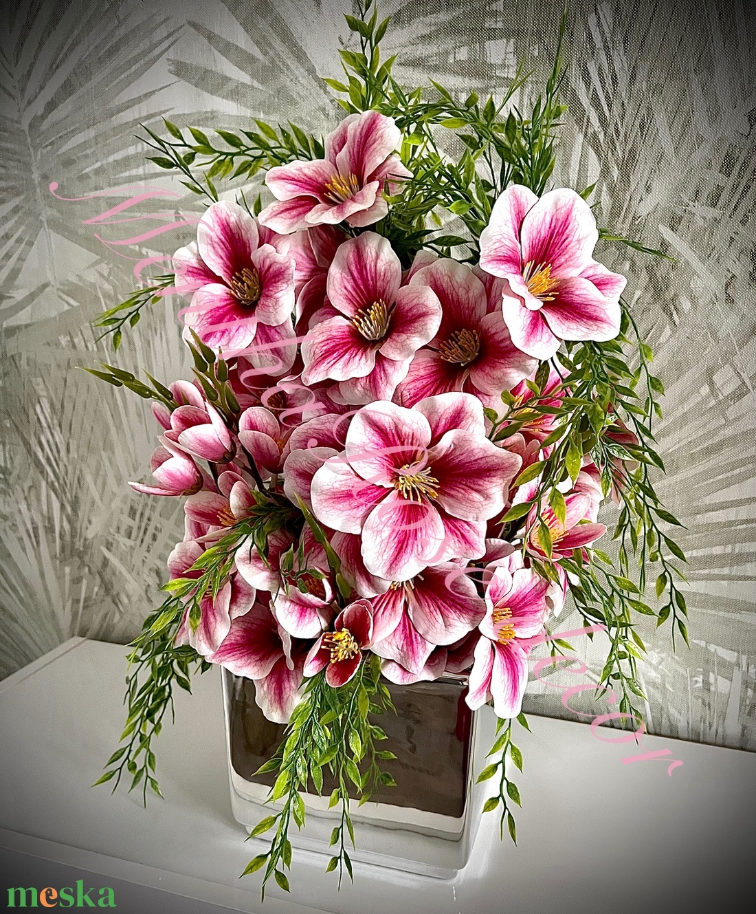 Magnóliás asztaldísz - otthon & életmód - virágdekoráció - virágdíszek - asztali virágdísz - Meska.hu