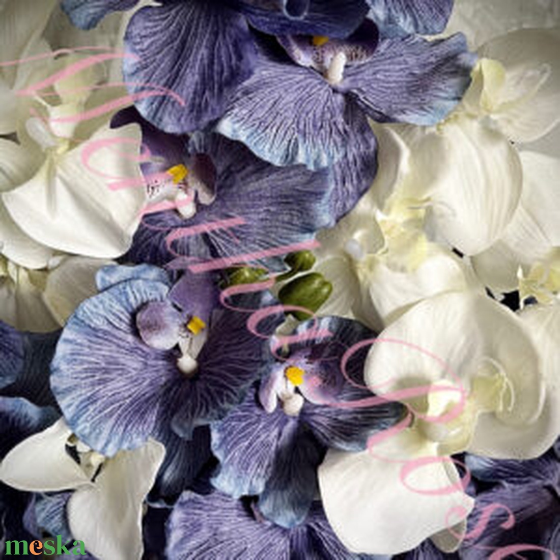 Többszínű orchidea kaspóban - otthon & életmód - virágdekoráció - virágdíszek - virágdísz kaspóban - Meska.hu