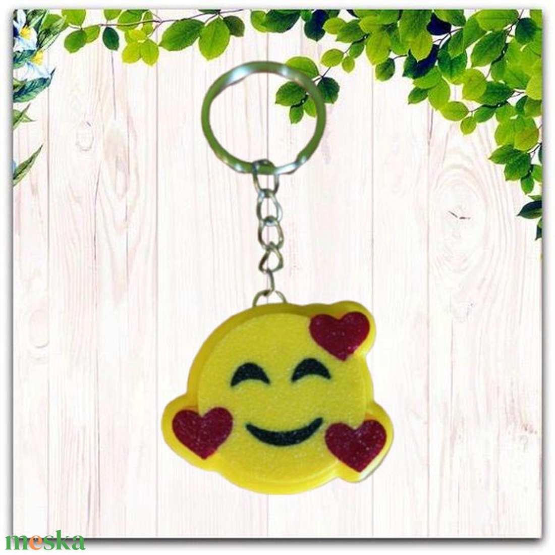 Klikkelős smiley kulcstartó (szerelmes) � vicces 3D nyomtatott ajándék - táska & tok - kulcstartó & táskadísz - kulcstartó - Meska.hu