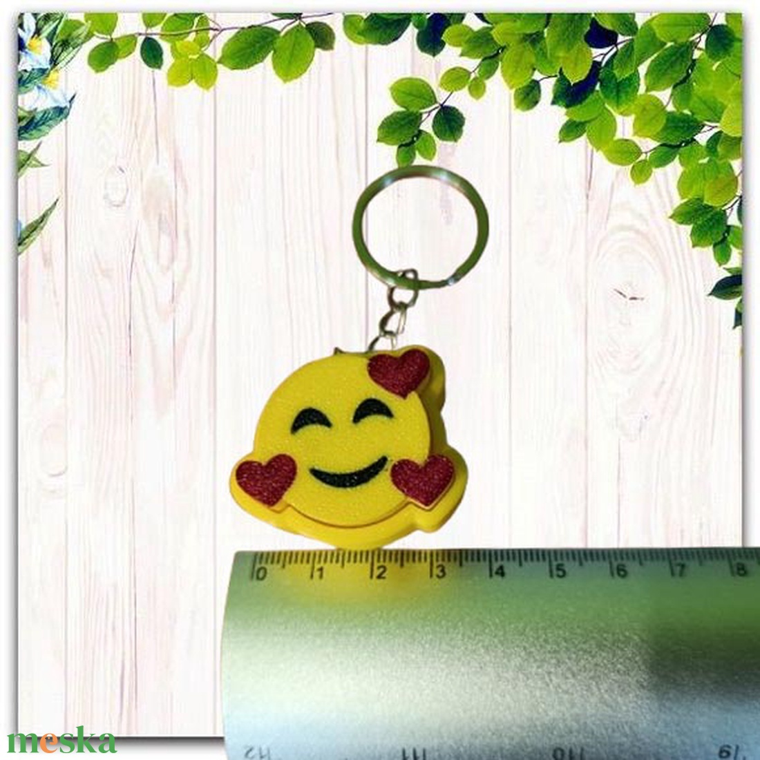 Klikkelős smiley kulcstartó (szerelmes) � vicces 3D nyomtatott ajándék - táska & tok - kulcstartó & táskadísz - kulcstartó - Meska.hu