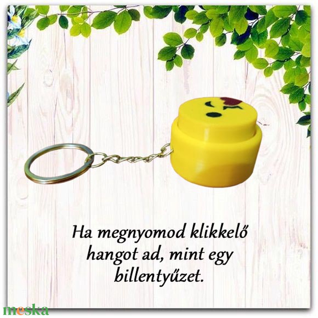 Klikkelős smiley kulcstartó (puszis) � vicces 3D nyomtatott ajándék - táska & tok - kulcstartó & táskadísz - kulcstartó - Meska.hu