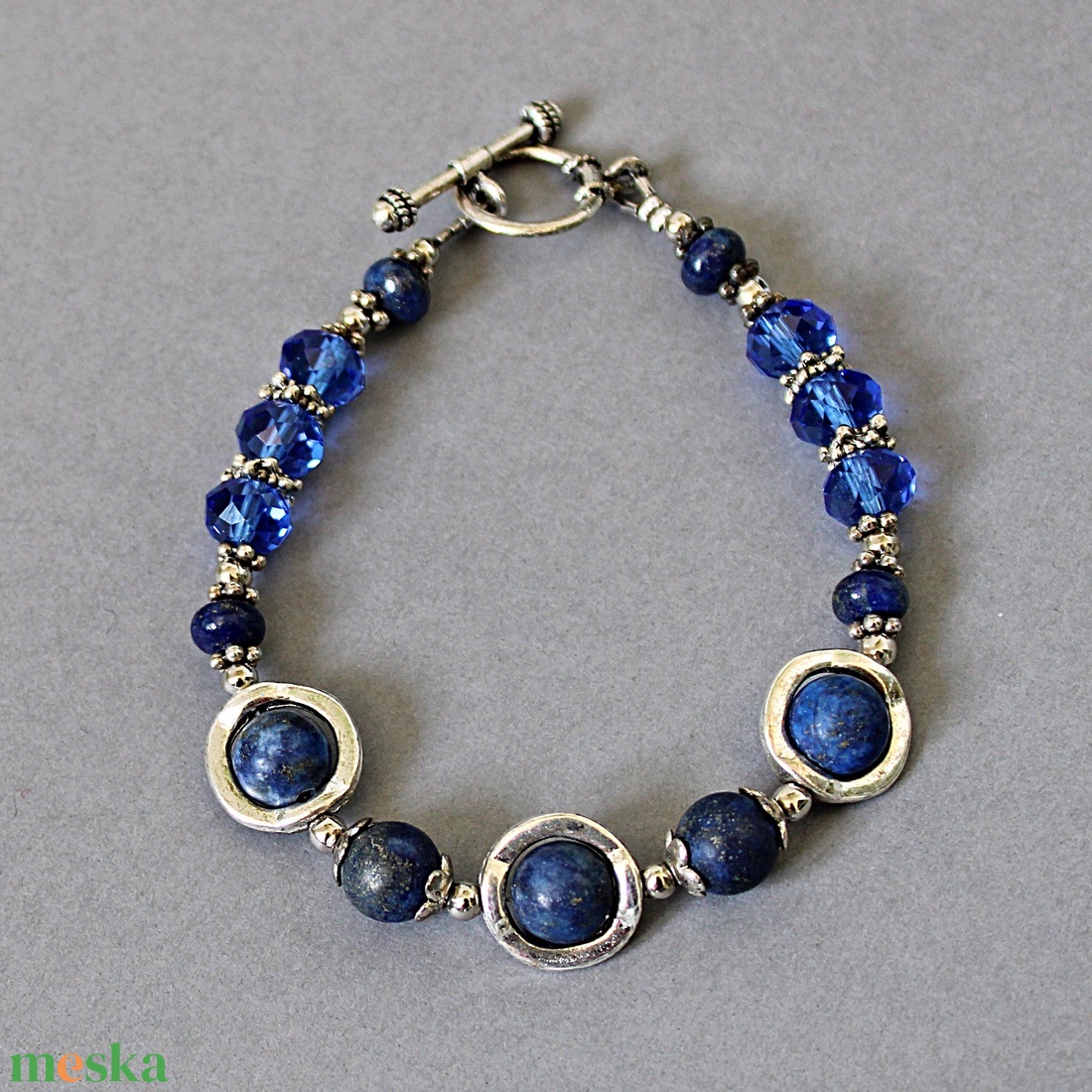Galaxy - karkötő lapis lazulival, rusztikus karkötő, kék ásvány karkötő, - ékszer - karkötő - gyöngyös karkötő - Meska.hu Galaxy - karkötő lapis lazulival, rusztikus karkötő, kék ásvány karkötő, - ékszer - karkötő - gyöngyös karkötő - Meska.hu