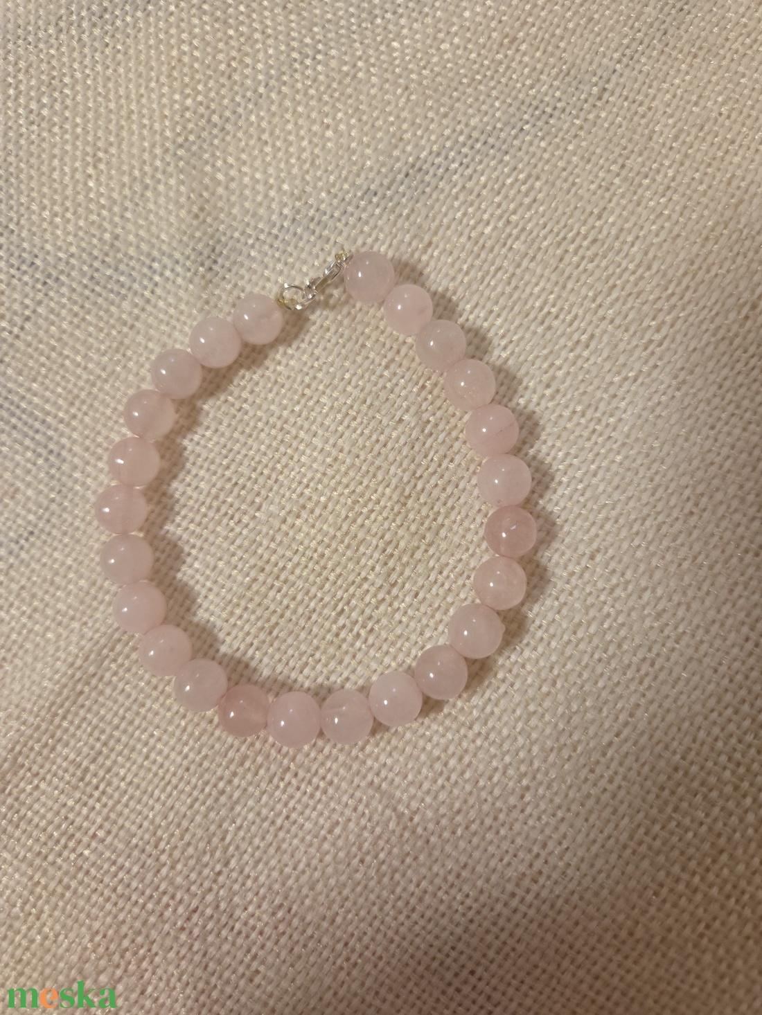Rózsakvarc karkötő  - ékszer - karkötő - ásványkarkötő - Meska.hu