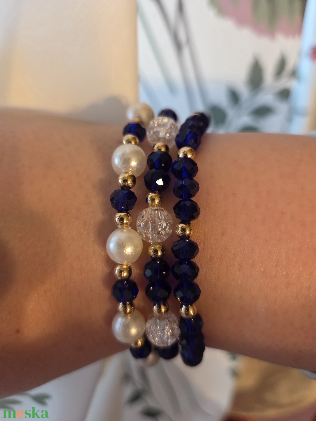 Az Éjkirálynő ékszerei gyöngyből készült karkötők  - ékszer - karkötő - gyöngyös karkötő - Meska.hu